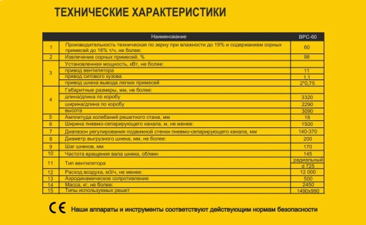 универсальный зерновой сепаратор